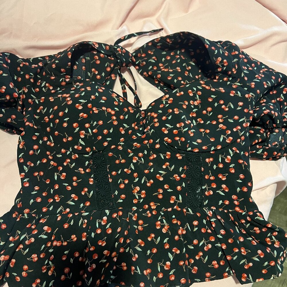 Cute cherry crop top